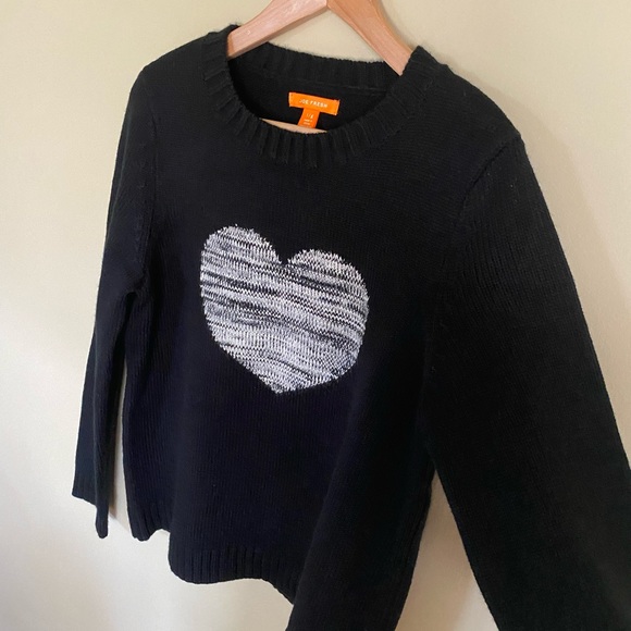 NWOT JOE FRESH Knit Heart Sweater🤍 - Picture 6 of 9